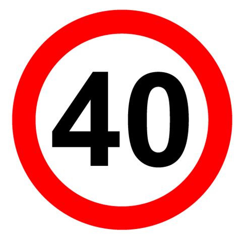 40 mph france sign png